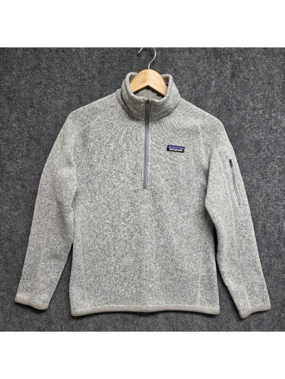 Patagonia Jacket Womens Small Gray Better Sweater Fleece 1/4 Zip Slim Fit Casual
